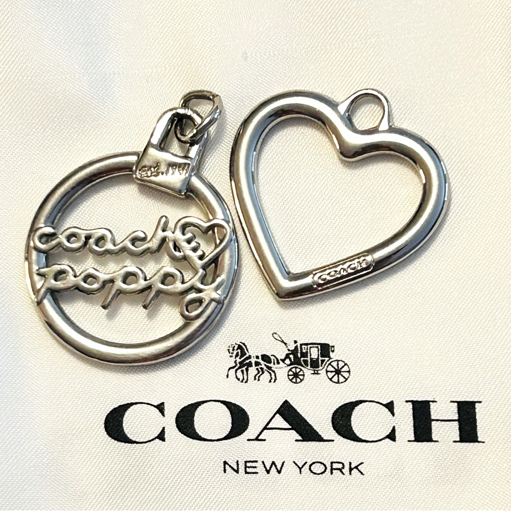 RARE Coach Heart and 1941 Poppy Charms/ Bracelet/ Necklace/ Keychain/ Bag Charm